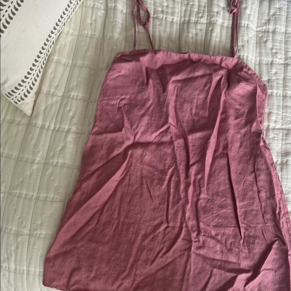 Reformation mini linen dress